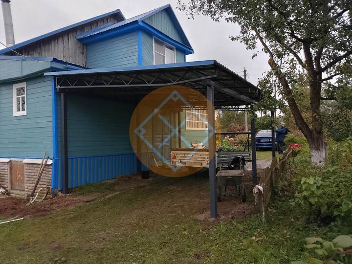 односкатный навес для дачного дома