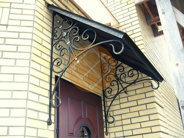 козырек с односкатной крышей